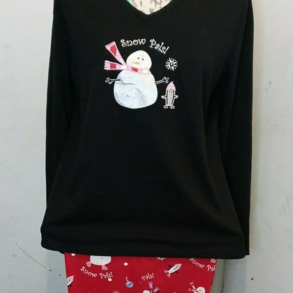 Long Sleeve Ladies Pajama Ms Snow Pals 2 Piece Siz - Picture 5 of 6